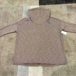 Green Envelope Tan Cowl Neck Sweater Sz M